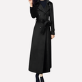 Ada | Chic Double-Breasted Belted Long Trench Coat