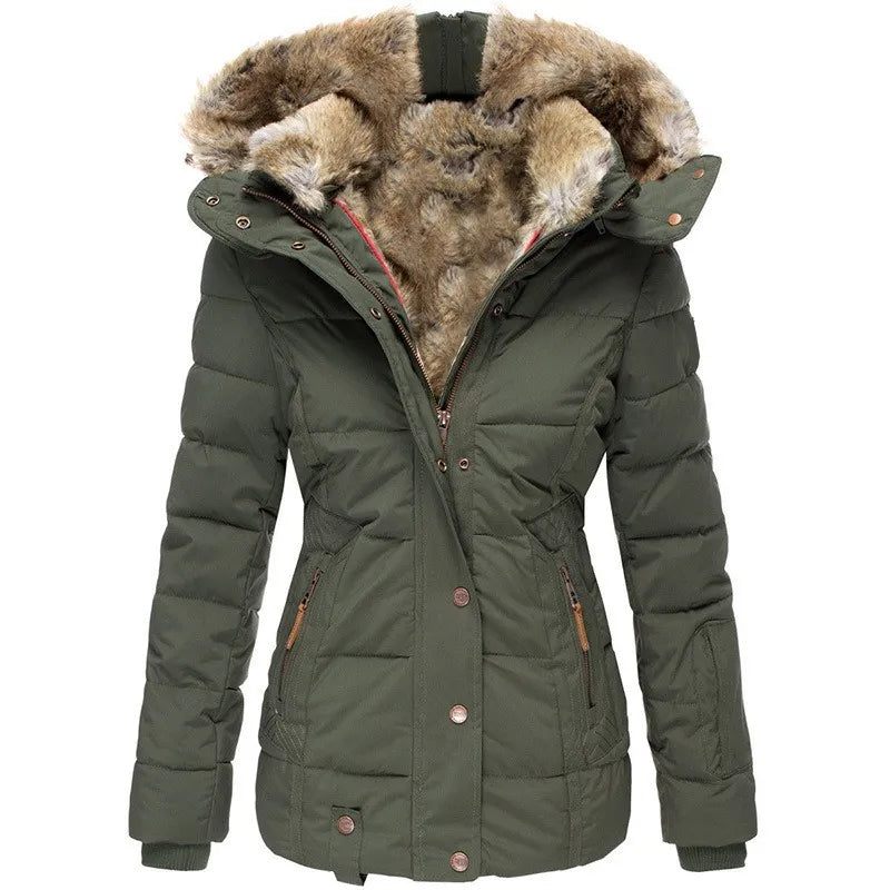 Ada | Cosy Padded Hooded Faux Fur Coat