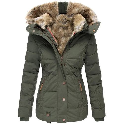 Ada | Cosy Padded Hooded Faux Fur Coat