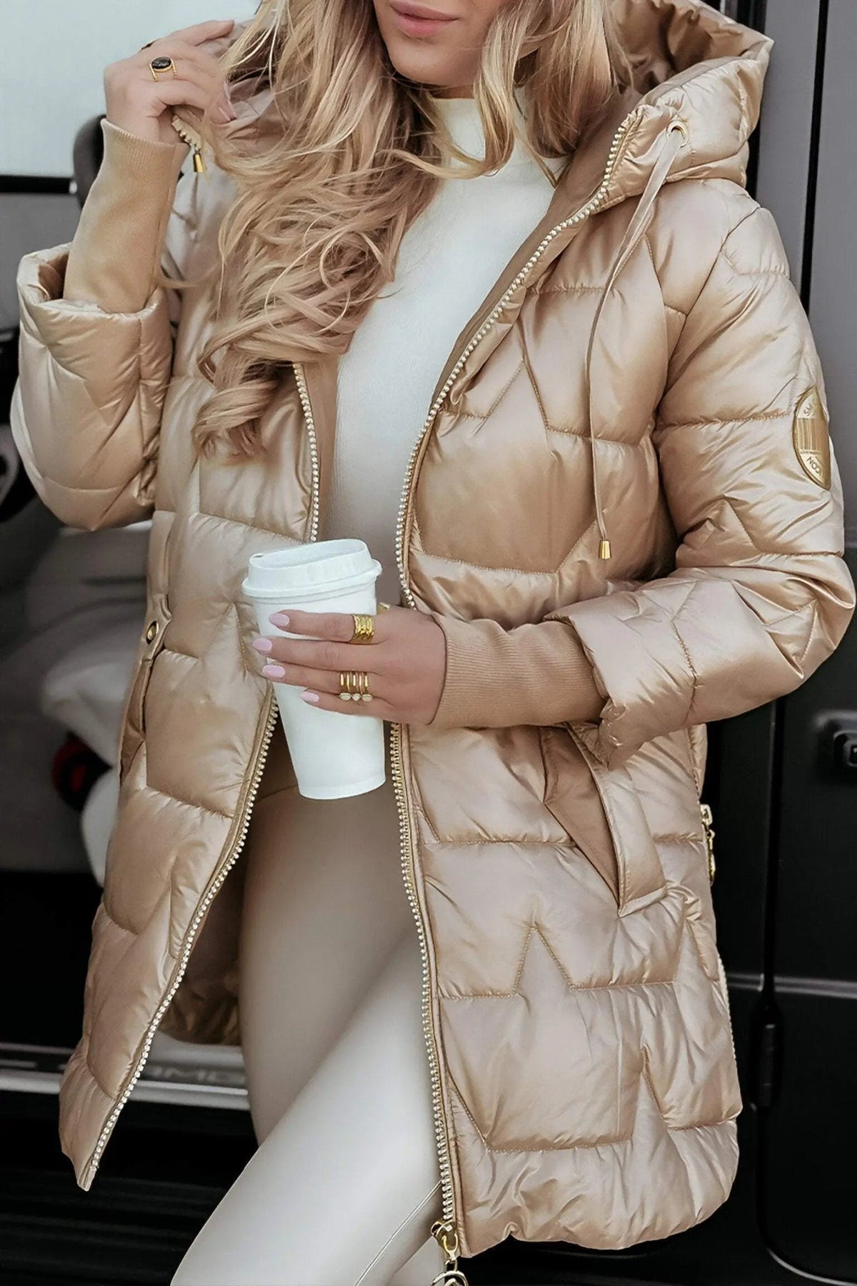 Ada | Effortless Hooded Long Puffer Coat