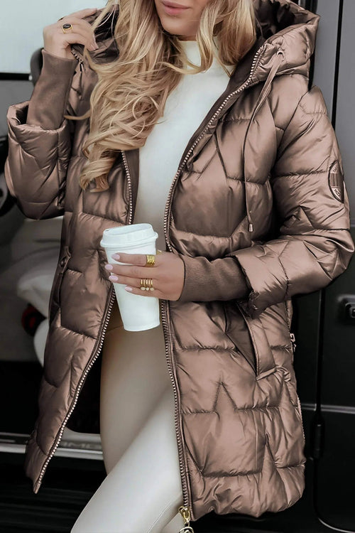 Ada | Effortless Hooded Long Puffer Coat