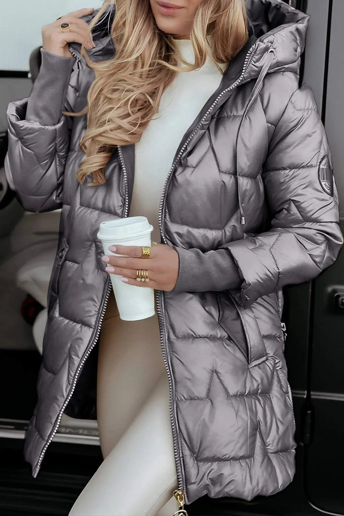 Ada | Effortless Hooded Long Puffer Coat
