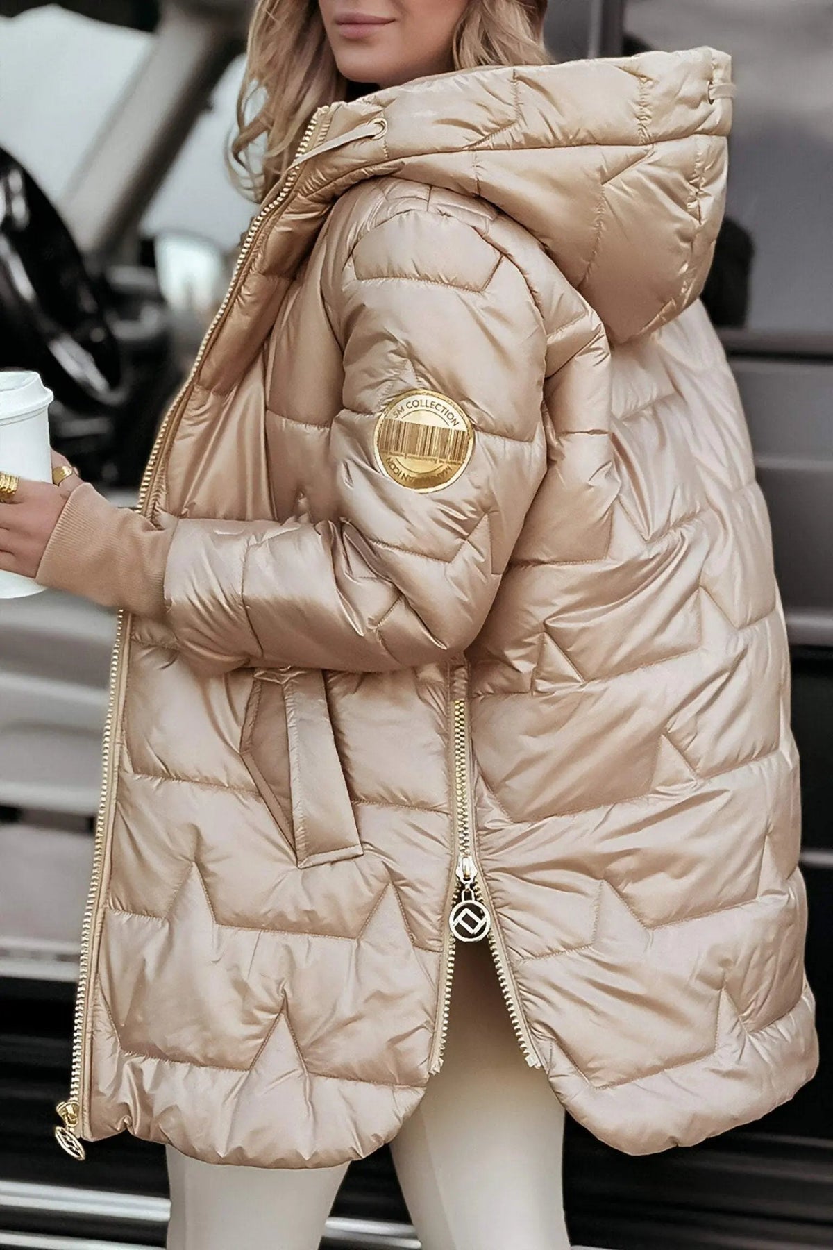 Ada | Effortless Hooded Long Puffer Coat