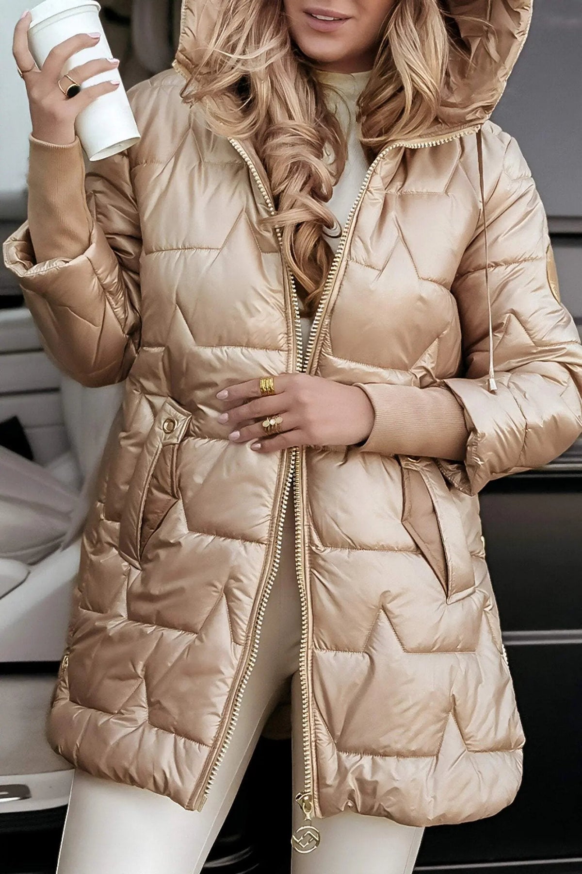 Ada | Effortless Hooded Long Puffer Coat