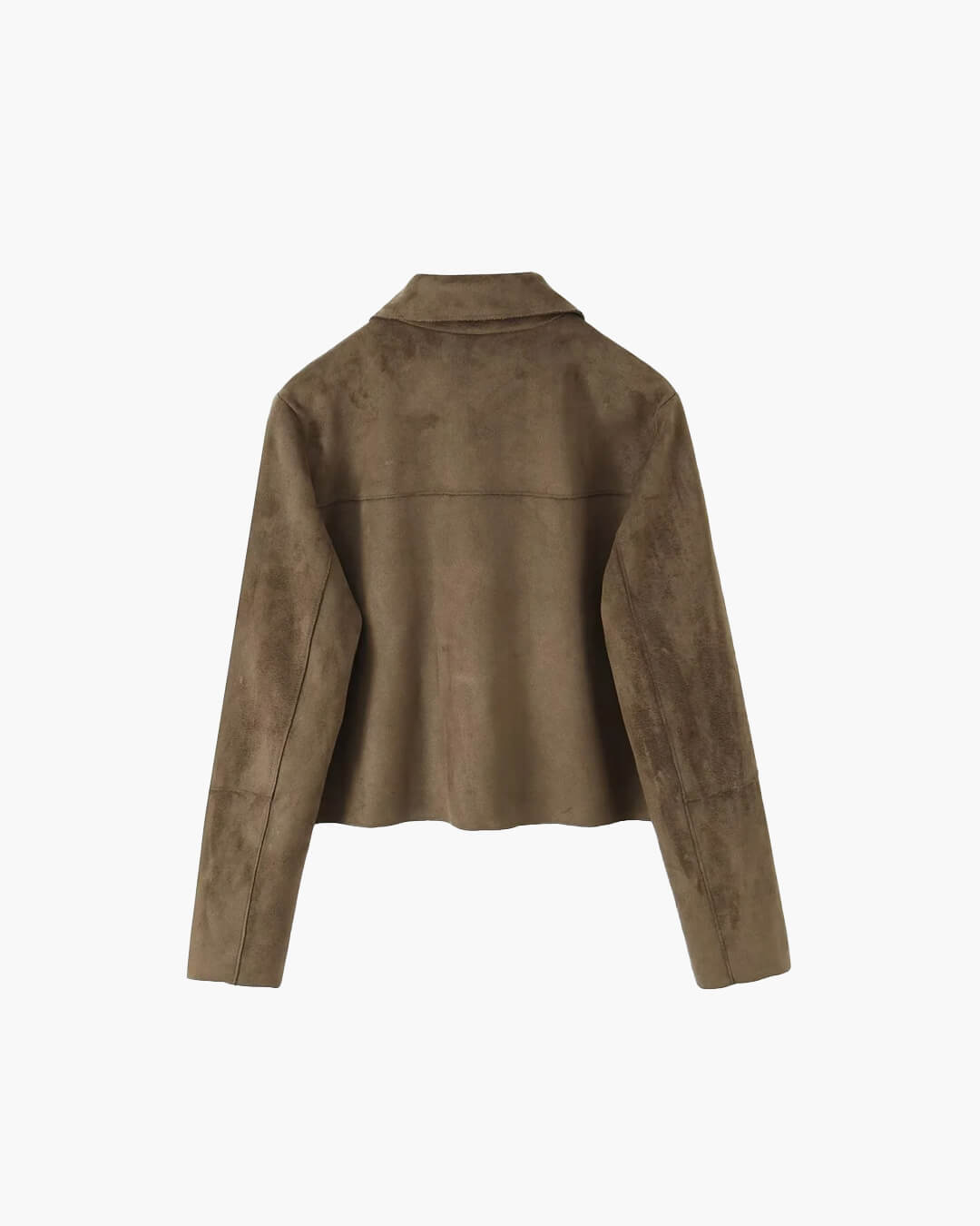 Ada | Graceful Textured Suede Jacket with Classic Collar