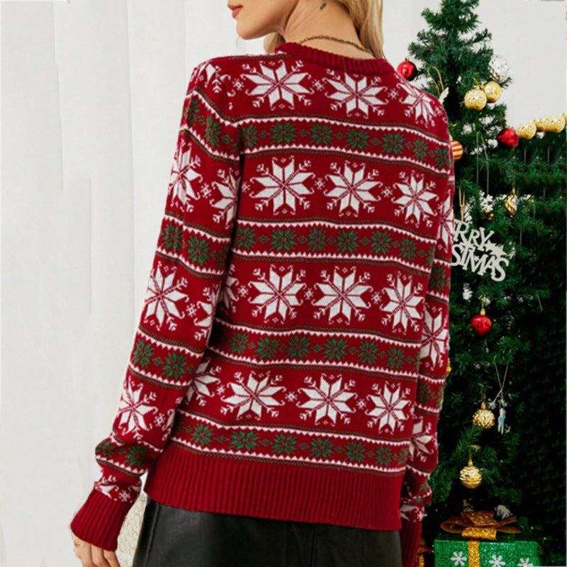 Ada | Sophisticated Fair Isle Snowflake Ladies Xmas Jumpers