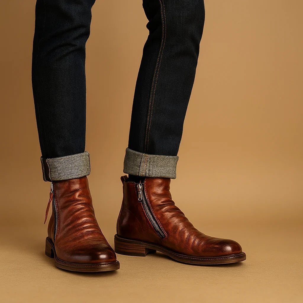 Adam | Effortless Side-Zip Ankle Chelsea Mens Boots