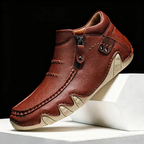 Adam | Stylish Moc Toe Side Zip Orthopedic Shoes