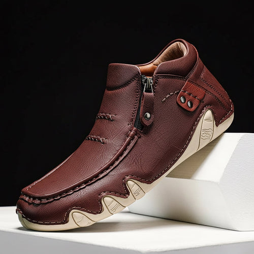 Adam | Stylish Moc Toe Side Zip Orthopedic Shoes