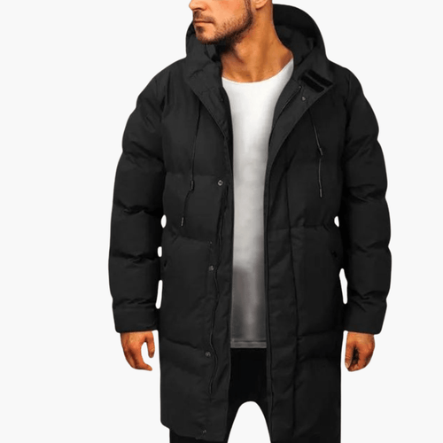Albert | Graceful Hooded Longline Mens Parka Jacket