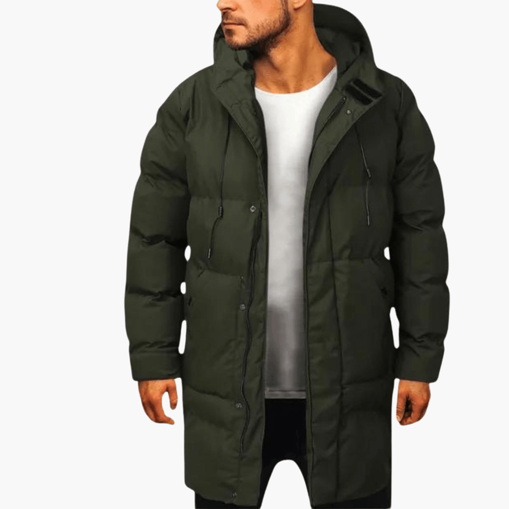 Albert | Graceful Hooded Longline Mens Parka Jacket