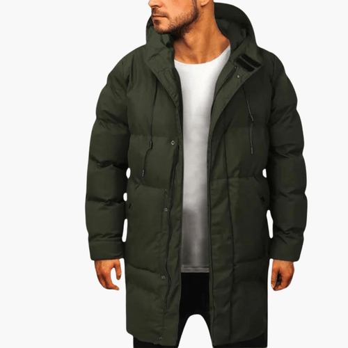 Albert | Graceful Hooded Longline Mens Parka Jacket