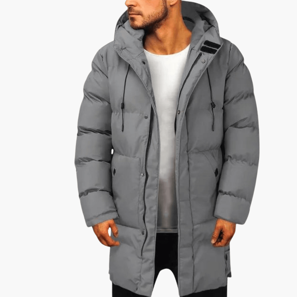 Albert | Graceful Hooded Longline Mens Parka Jacket