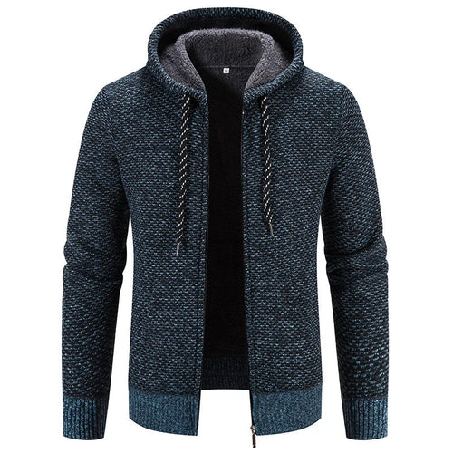Albert | Stylish Textured Knit Zip-Up Hoodie Jacket