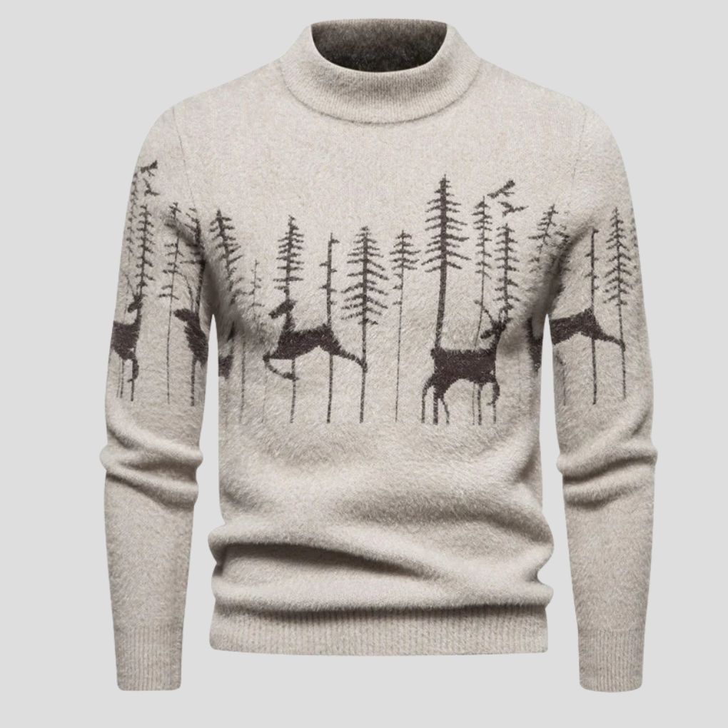 Albie | Classic Reindeer Forest Mens Xmas Jumper