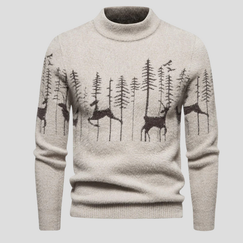 Albie | Classic Reindeer Forest Mens Xmas Jumper