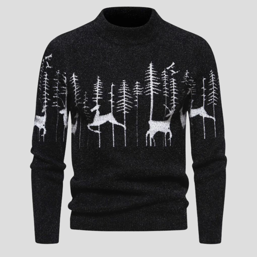 Albie | Classic Reindeer Forest Mens Xmas Jumper