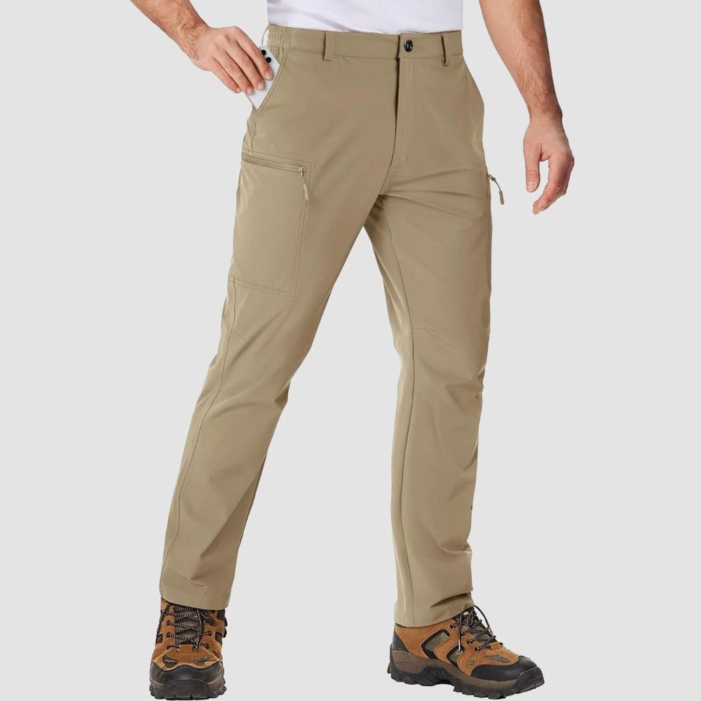 Albie | Tapered Mens Cargo Trousers with Zip Pockets