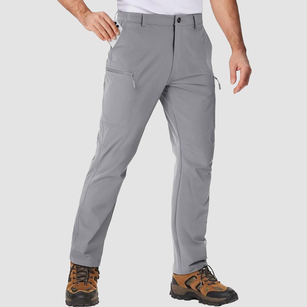 Albie | Tapered Mens Cargo Trousers with Zip Pockets