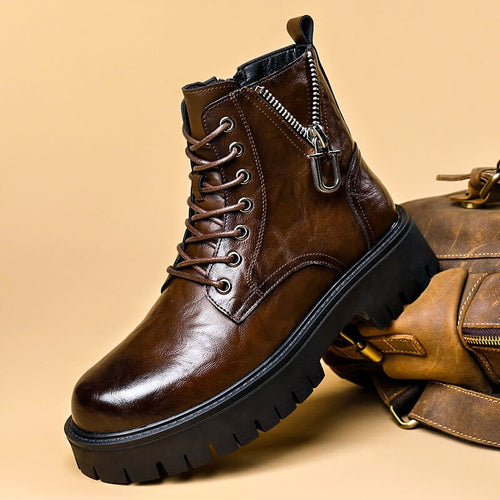 Albie | Vintage Chunky Sole Lace-Up Mens Boots