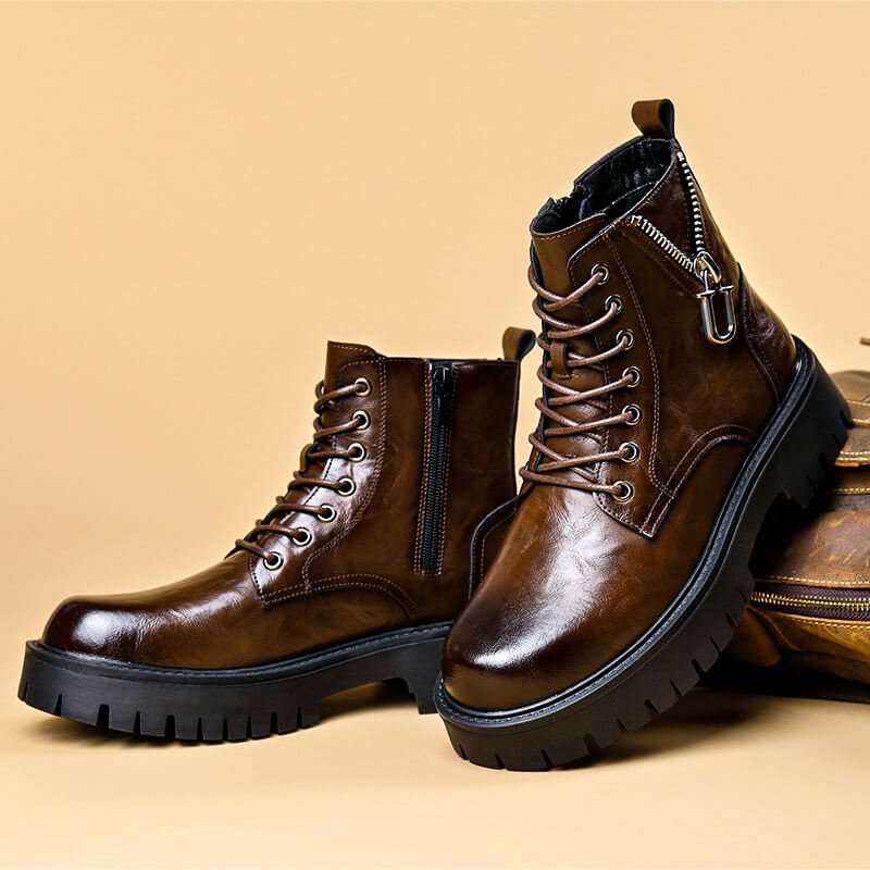 Albie | Vintage Chunky Sole Lace-Up Mens Boots
