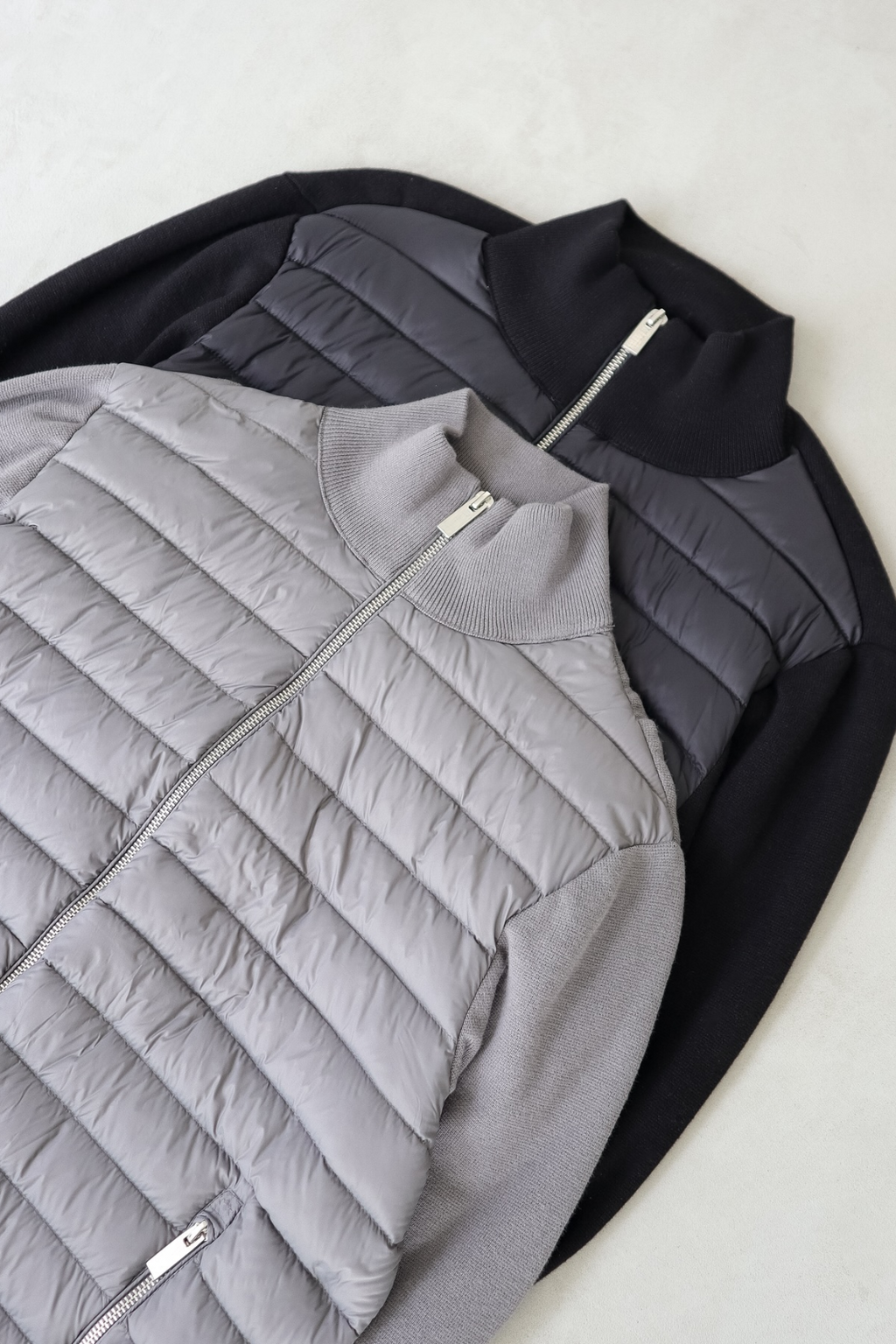Alexander | Chic Quilted Mens Puffer Jacket with Knitted Sleeves