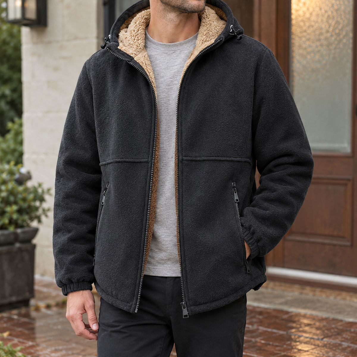 Alexander | Hooded Full Zip Mens Fleece Jacket