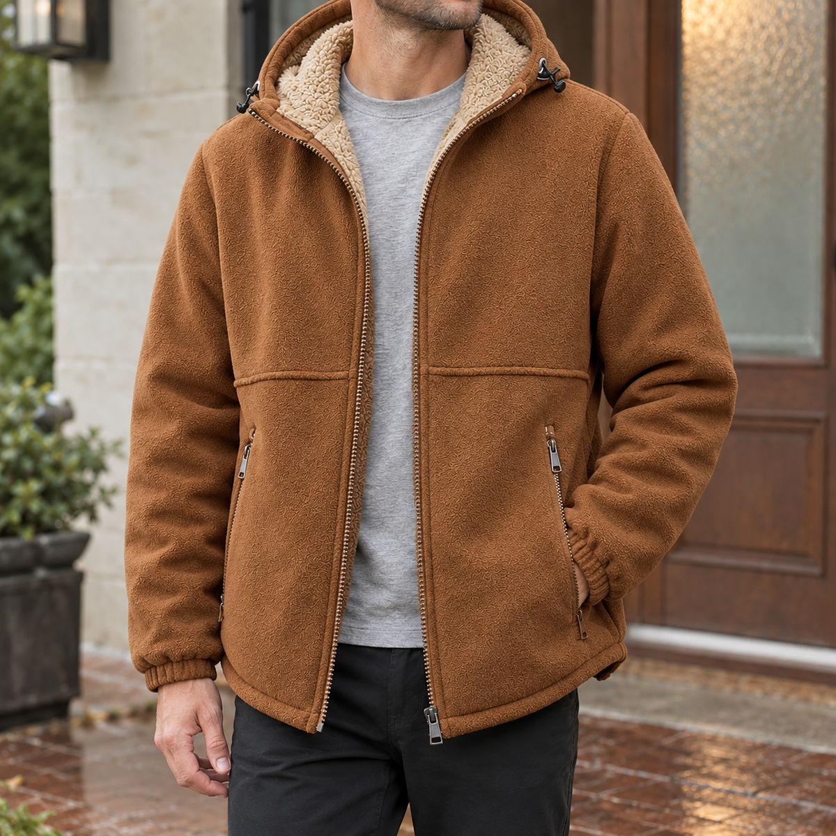 Alexander | Hooded Full Zip Mens Fleece Jacket