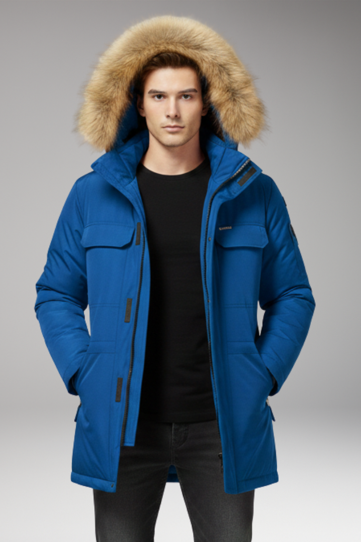 Alexander | Relaxed Faux Fur Hooded Mens Parka Jacket