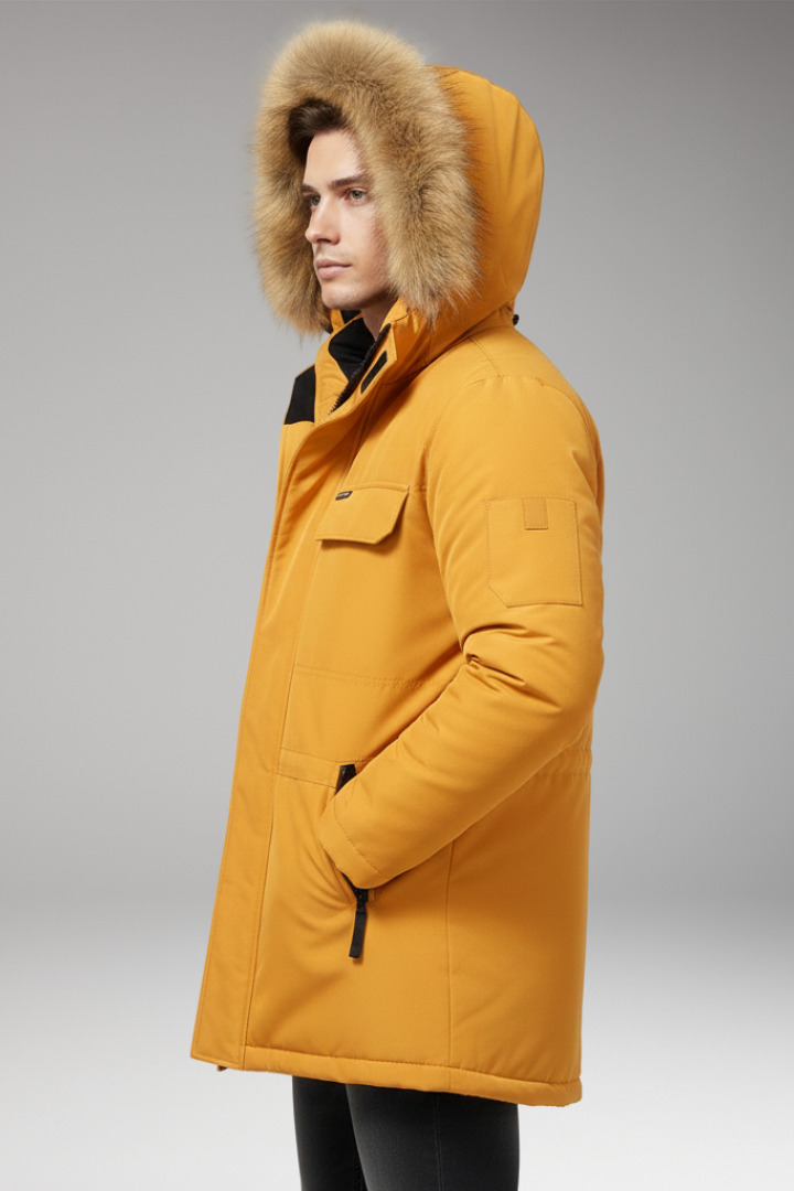 Alexander | Relaxed Faux Fur Hooded Mens Parka Jacket