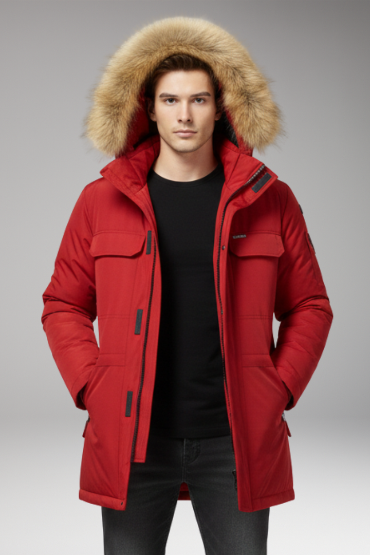 Alexander | Relaxed Faux Fur Hooded Mens Parka Jacket