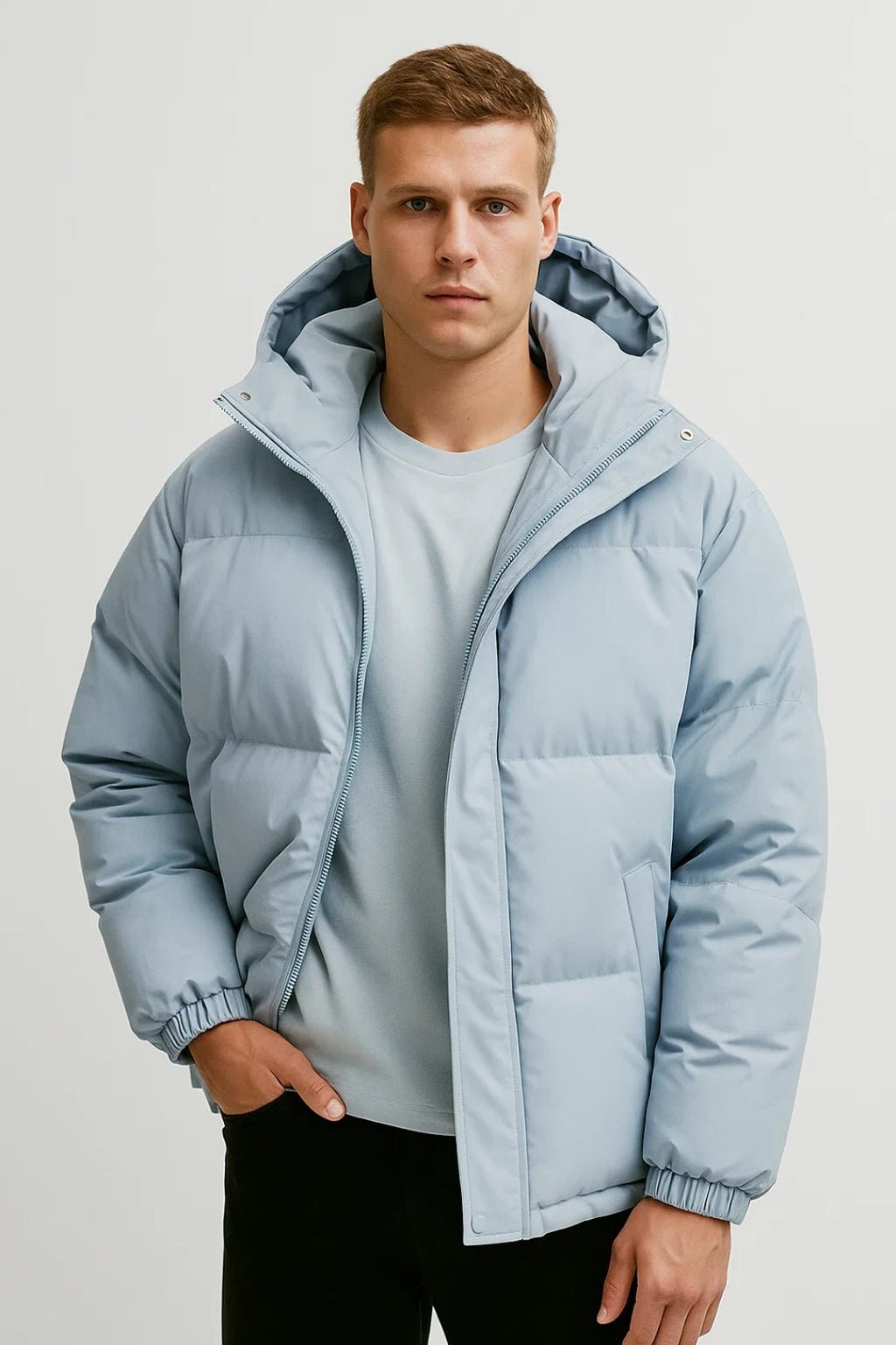 Alexander | Relaxed Hooded Puffer Jacket with Zip Front