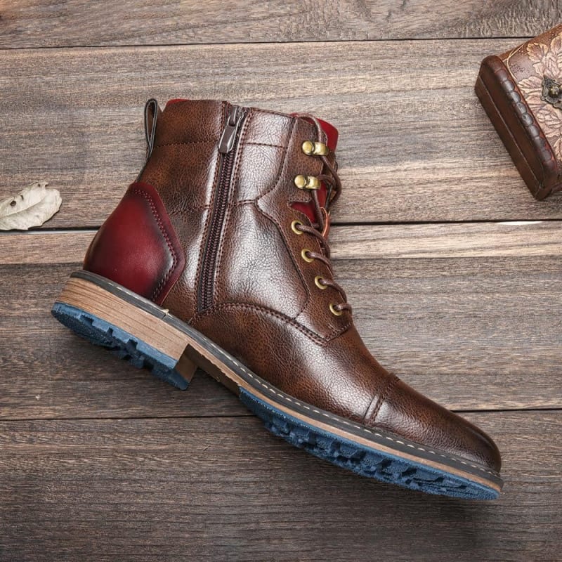 Alfie | Sophisticated Side Zip Lace Up Mens Boots