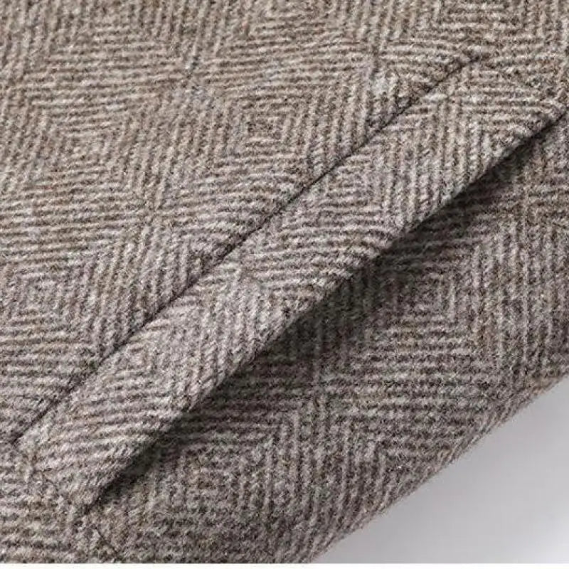 Alfred | Sophisticated Herringbone Zip Up Tweed Jacket