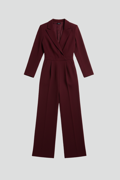 Alice | Elegant Wrap-Front Tailored Wide-Leg Jumpsuits