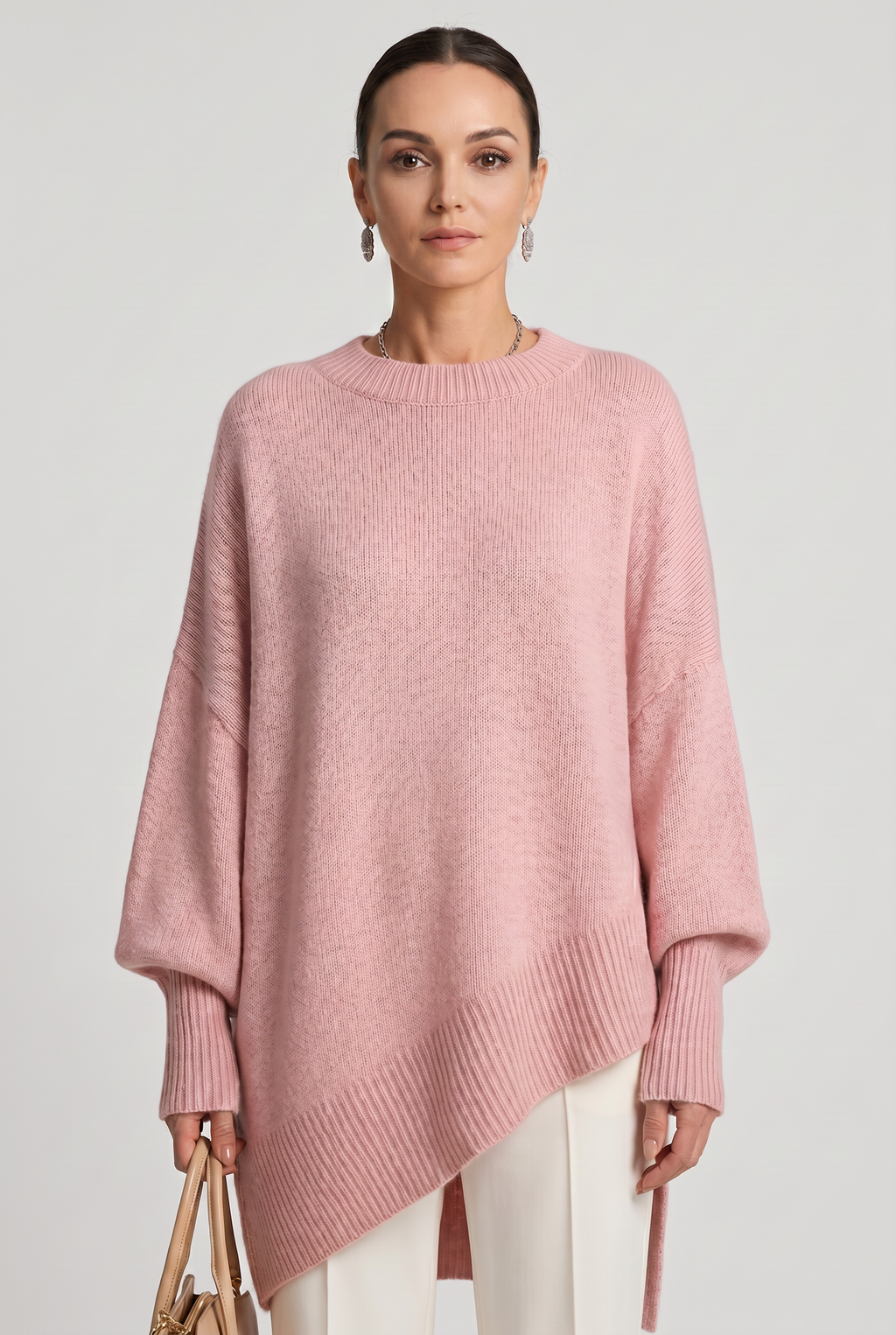 Alice | Oversized Asymmetric Hem Womens Knit Jumper