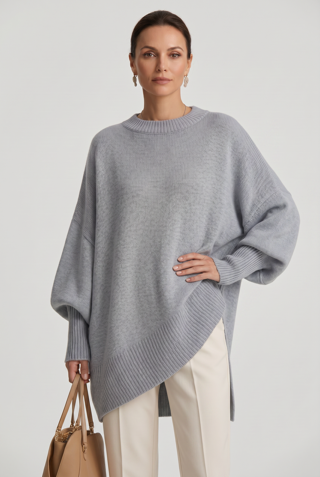 Alice | Oversized Asymmetric Hem Womens Knit Jumper