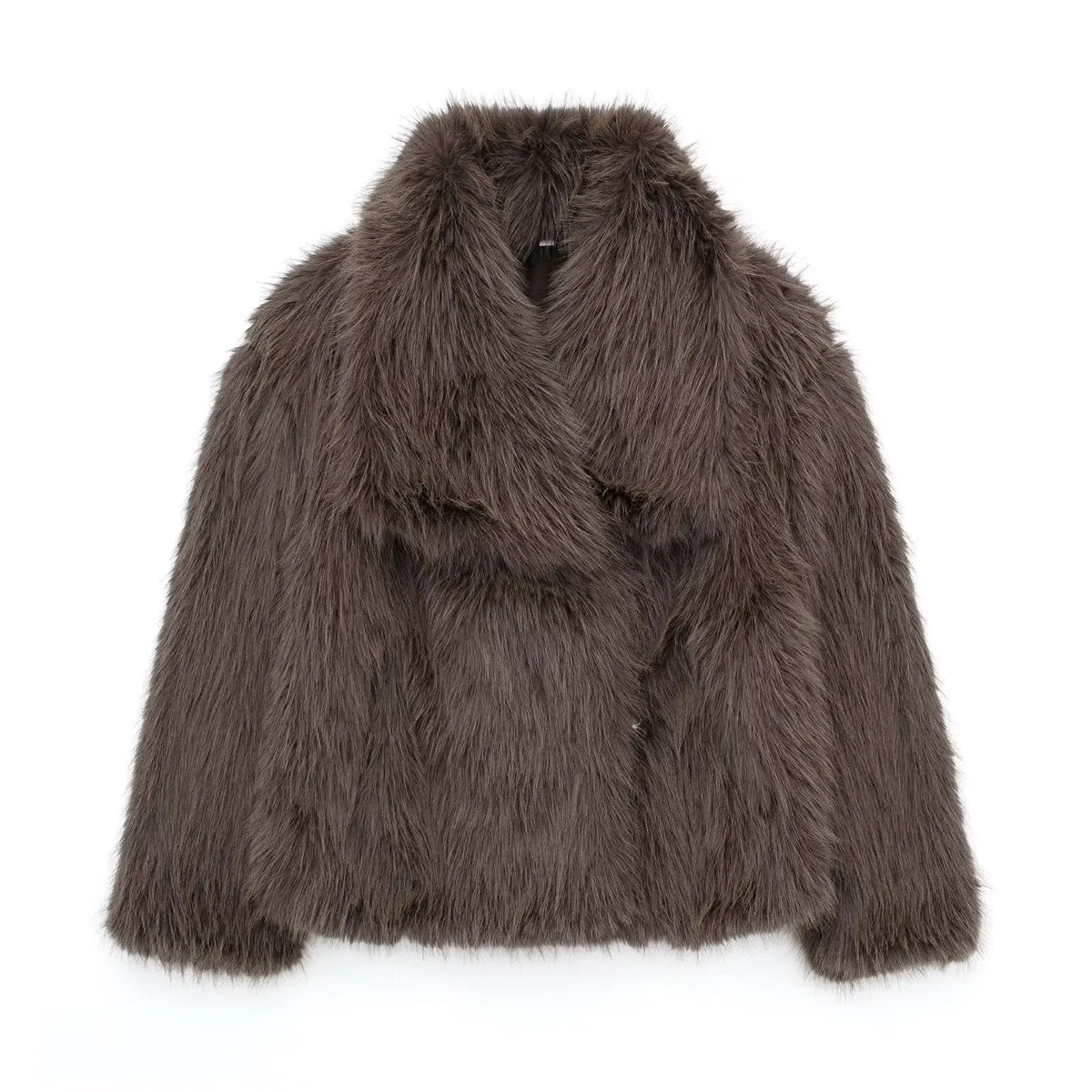 Alice | Polished Shawl Collar Faux Fur Coat