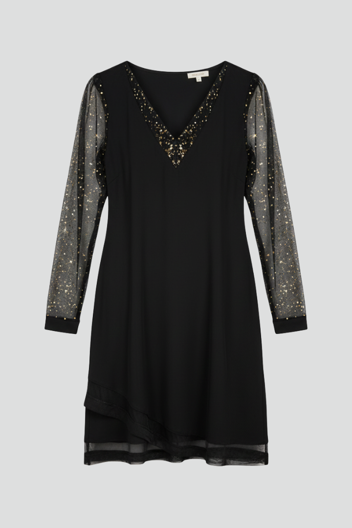 Alice | Sophisticated Sequin Sleeve Christmas Dress