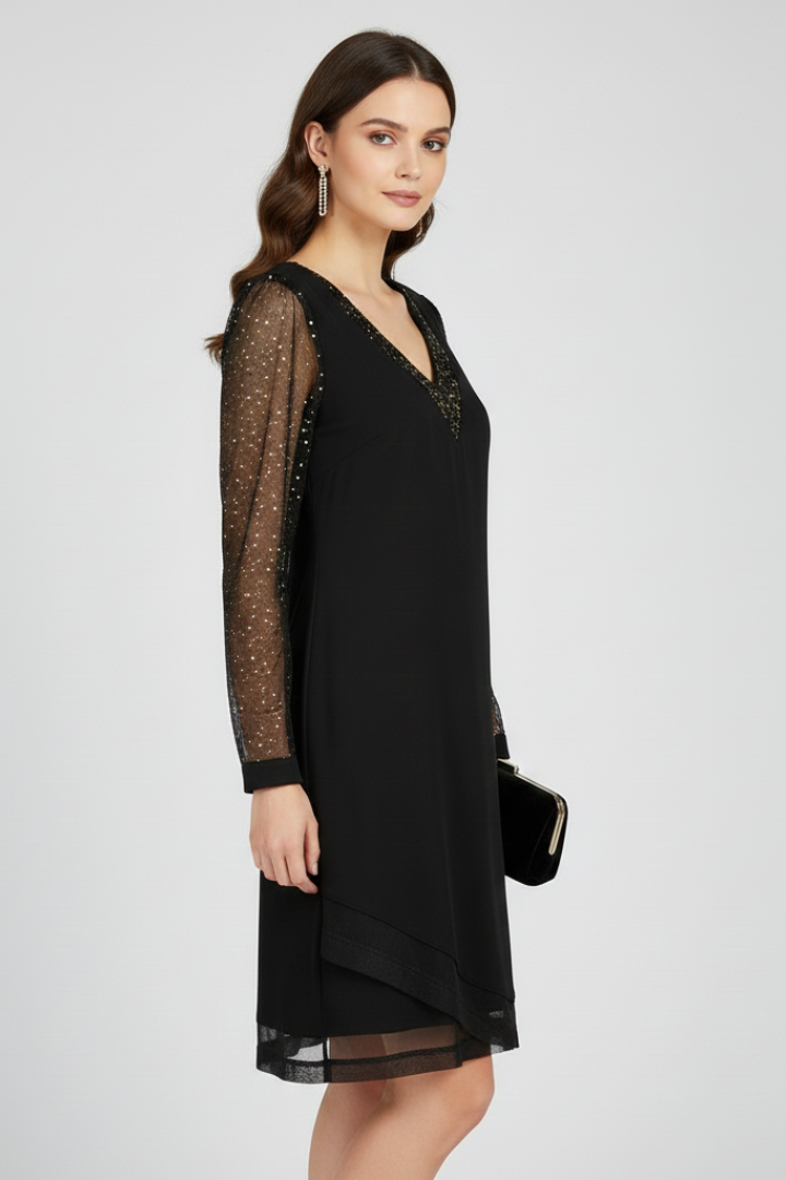 Alice | Sophisticated Sequin Sleeve Christmas Dress
