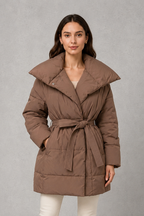 Alice | Stylish Belted Quilted Puffer Jacket Women