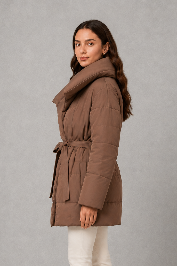 Alice | Stylish Belted Quilted Puffer Jacket Women