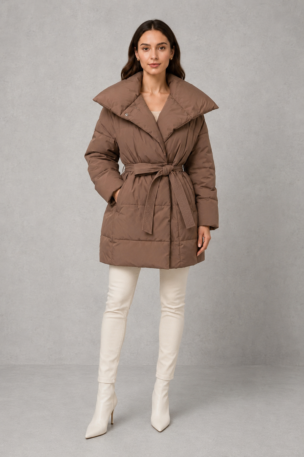 Alice | Stylish Belted Quilted Puffer Jacket Women