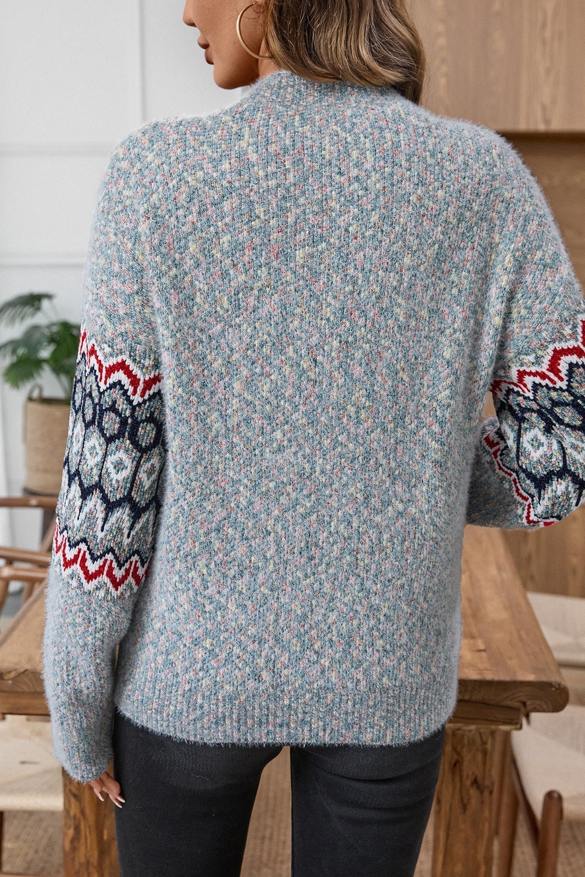 Alice | Timeless Geometric Crew Neck Ladies Xmas Jumpers