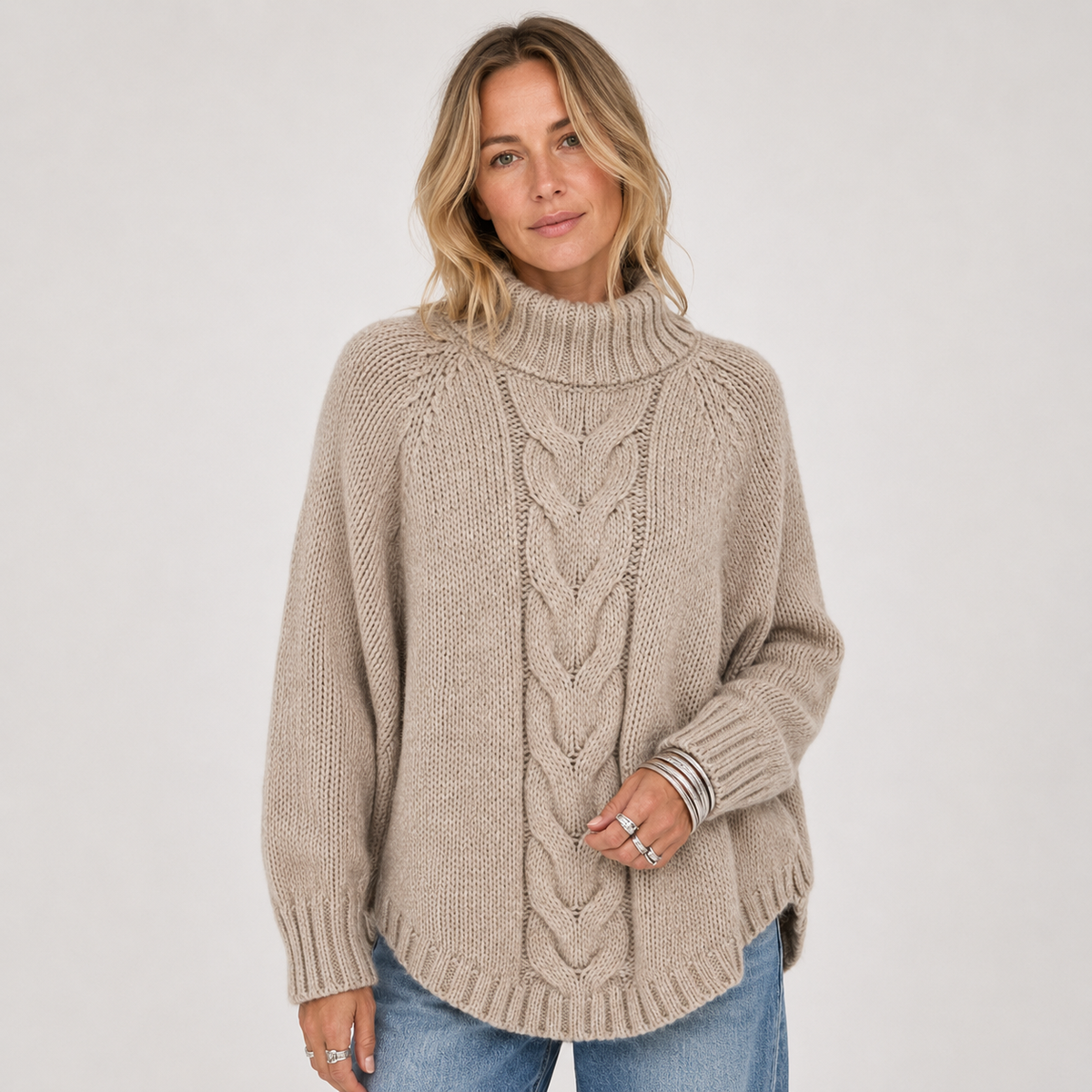 Amelia | Cosy Oversized High Neck Womens Knit Jumper