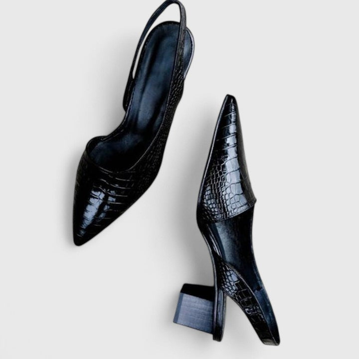Amelia | Cosy Pointed Toe Mary Jane Shoes with Block Heel
