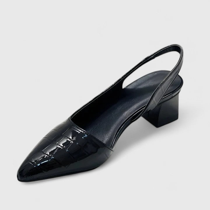 Amelia | Cosy Pointed Toe Mary Jane Shoes with Block Heel