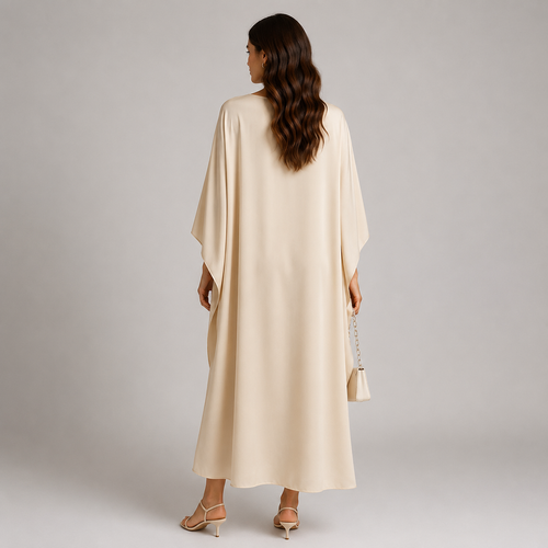 Amelia | Relaxed Draped Cape Maxi Christmas Dress