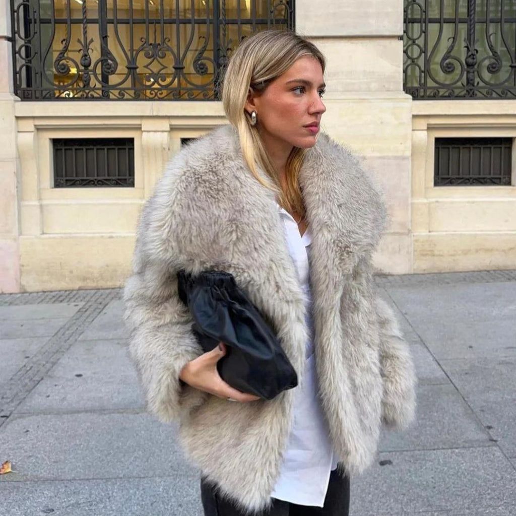 Amelie | Effortless Oversized Shaggy Faux Fur Coat
