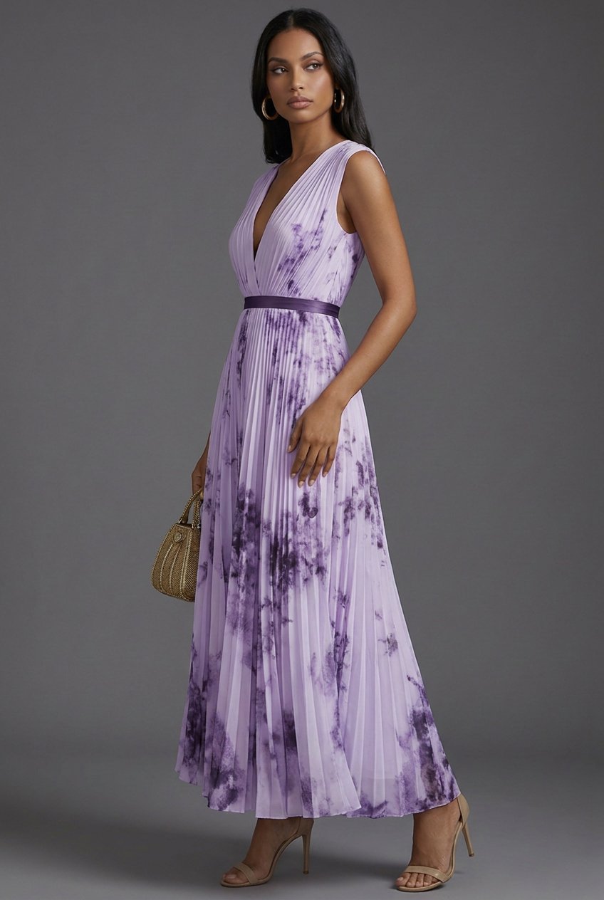 Arabella | Effortless Pleated Floral Midi Christmas Dress